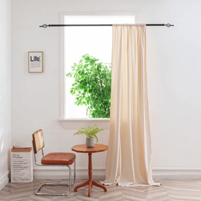 Zasłona zaciemniająca DUNES VELVET 140x250 cm, kremowa Zawieszanie: Taśma z wiązaniami