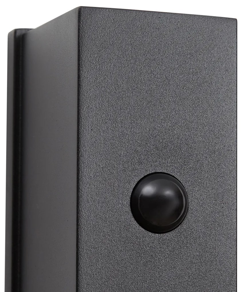 Zewnetrzna Czarna lampa ścienna z 4-stopniowym czujnikiem magnetycznym, z możliwością ładowania LED - Baleno Nowoczesny Oswietlenie zewnetrzne