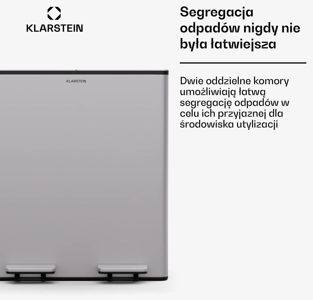 Klarstein EcoVista kosz na odpady z pojemnikiem na odpady bio 40 l