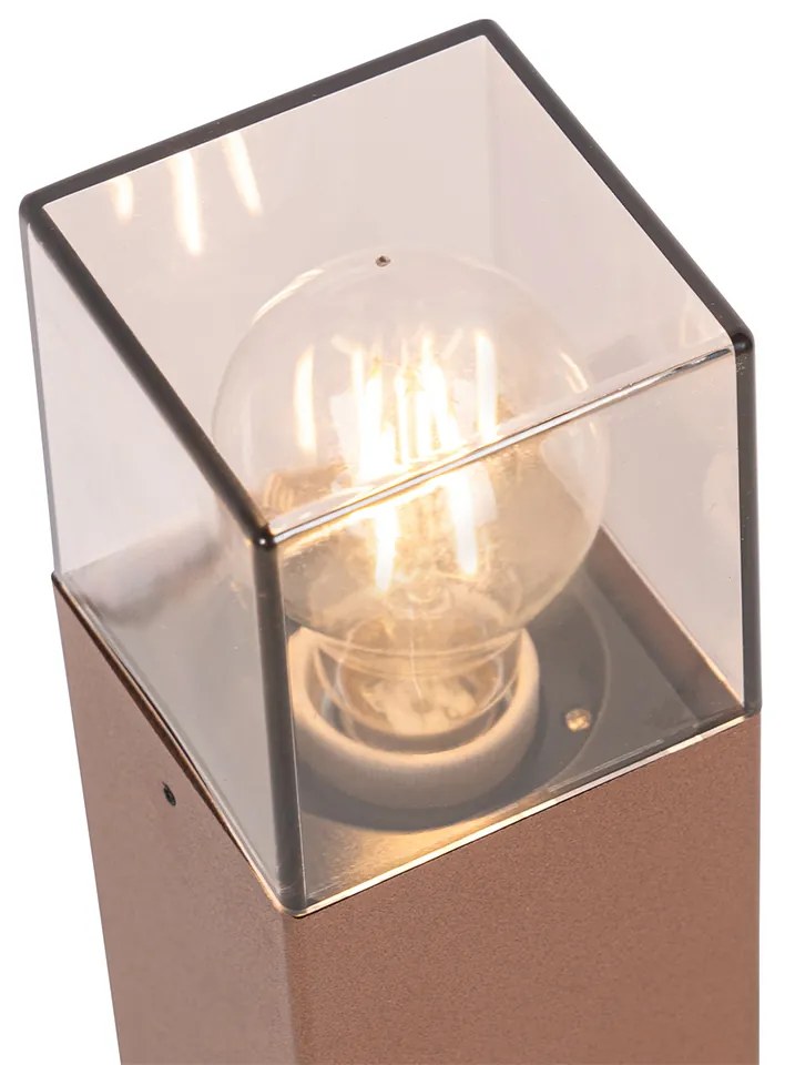Zewnetrzna Industrialna lampa podłogowa zewnętrzna rdzawo-brązowa 50 cm IP44 - DenmarkPrzemysłowy Oswietlenie zewnetrzne