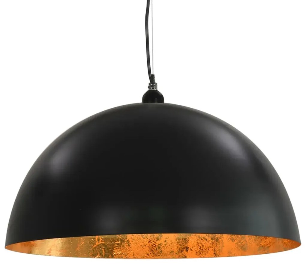 Czarno-złote lampy wiszące nad stół 2 sztuki - 4X EX105 H9-A34