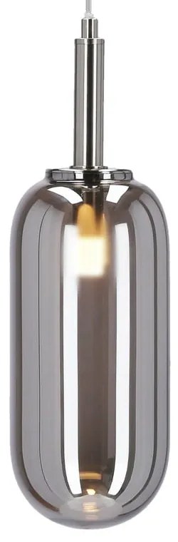 Antracytowa lampa wisząca LED ze szklanym kloszem ø 13 cm Fiuggi – Candellux Lighting