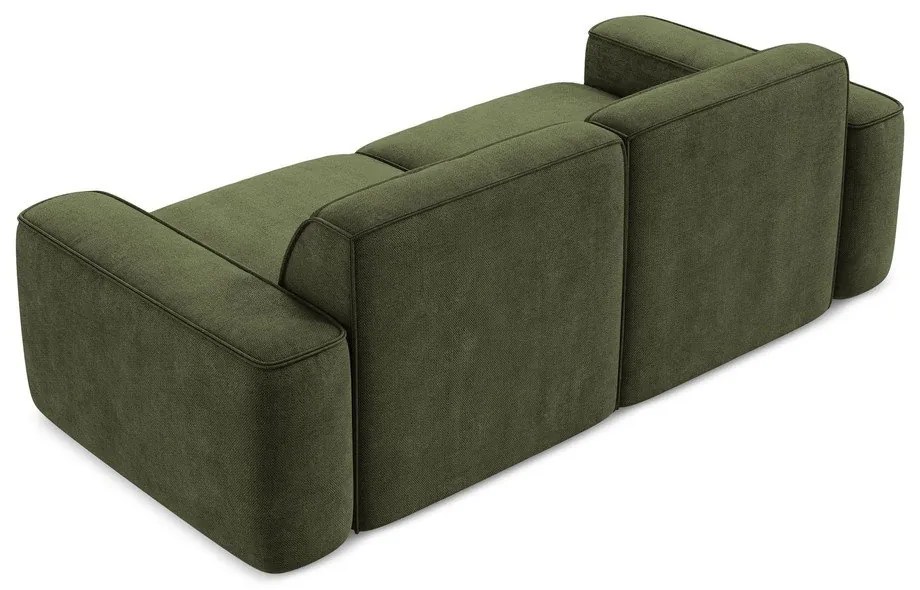 Zielona sofa z tkaniny szenilowej 204 cm Omao – Makamii