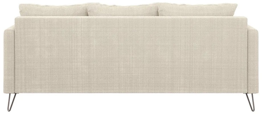 Kremowa sofa z tkaniny szenilowej 200 cm Freya – Ropez