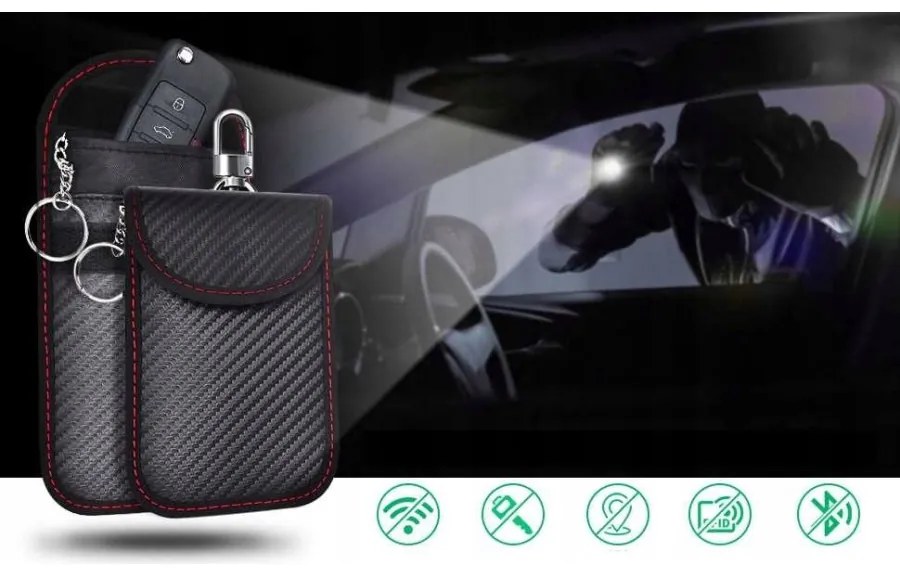 KLATKA FARADAYA ETUI Na Kluczyki samochodowe Keyless Zabezpieczenie Antykradzieżowe