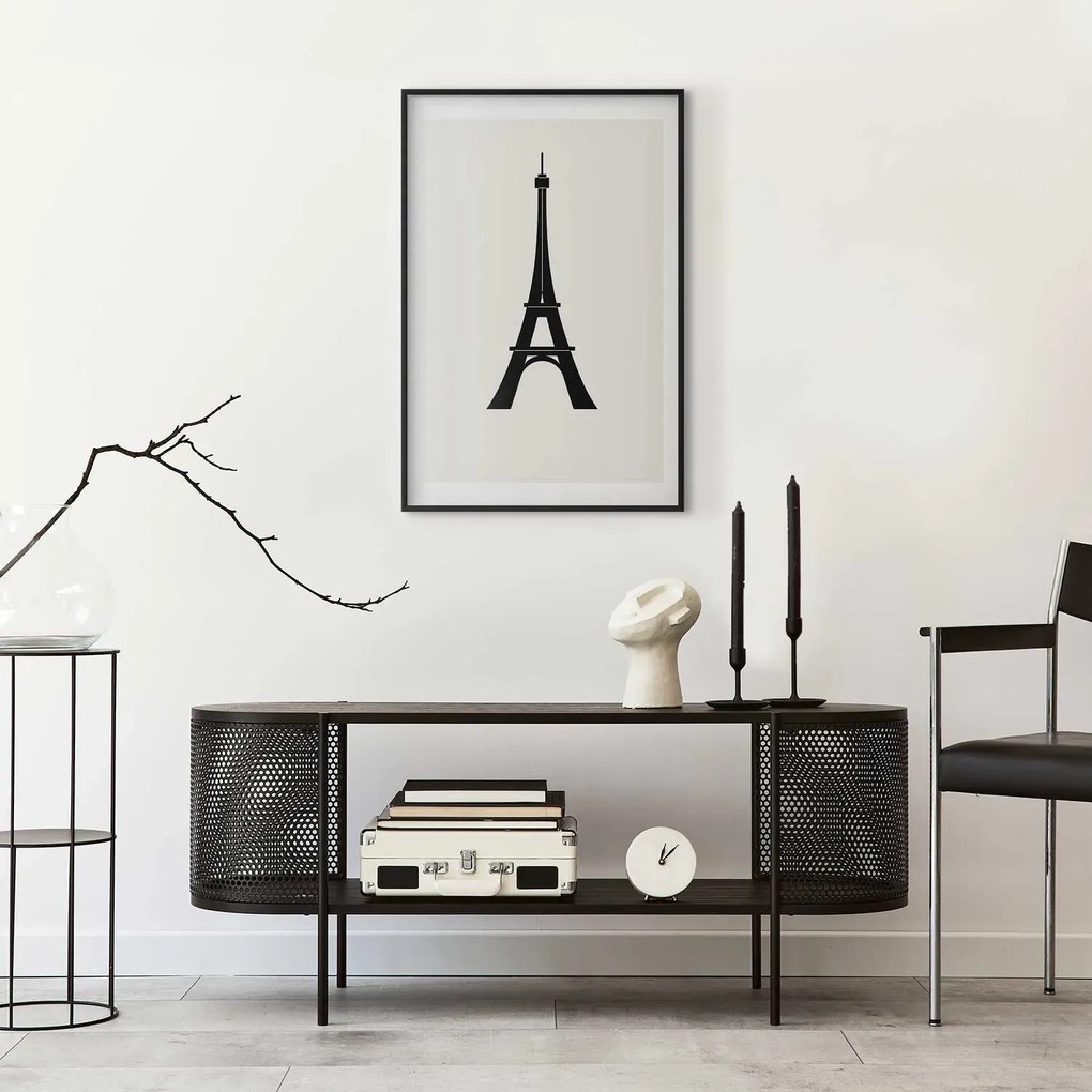 Plakat Wieża Eiffla 60x90 cm z ramą czarną z marginesem ARTGEIST B