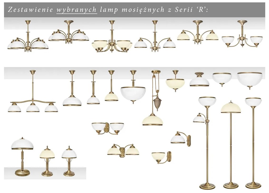 Lampa podłogowa mosiężna R-P3E