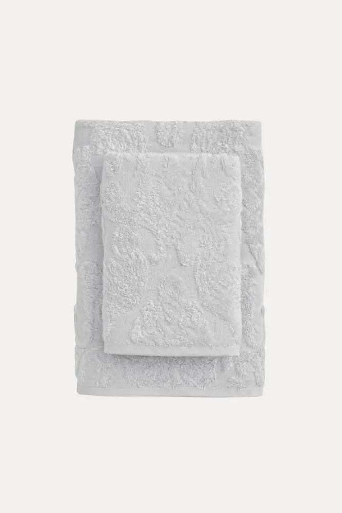 Luksusowy ręcznik kąpielowy DAMASK 75x150cm Biały