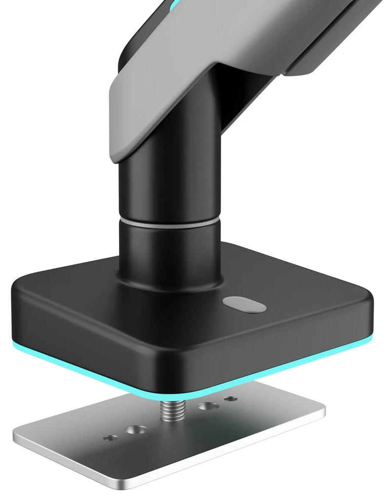 Uchwyt na monitor 49 cali, szaro-czarny LED RGB X-ARM