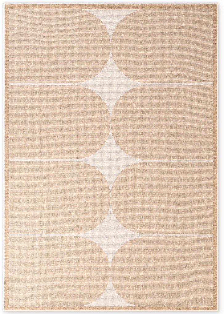 Dywan zewnętrzny dwustronny Duet kremowo-beżowy 120 cm x 170 cm