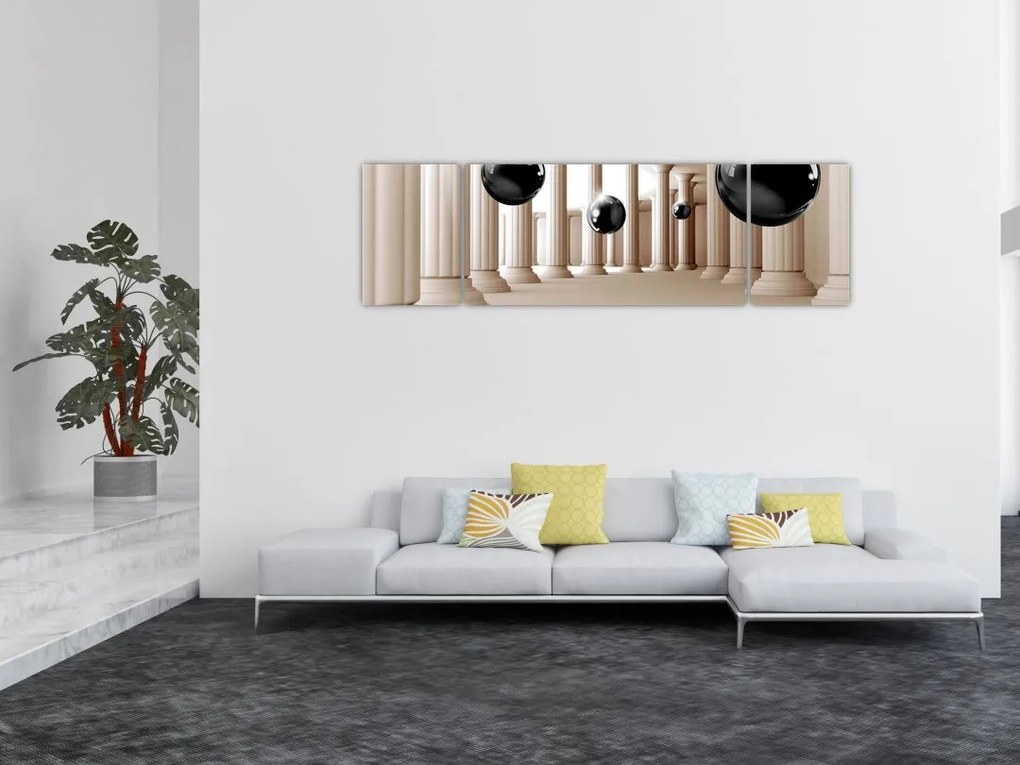 Obraz - Kula między kolumnami (170x50 cm)
