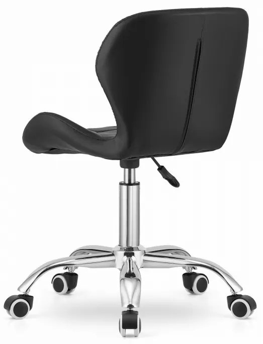 Zestaw do biura stół TAYLOR SONOMA 100x50 cm + krzesło biurowe AVOLA z ekoskory czarny