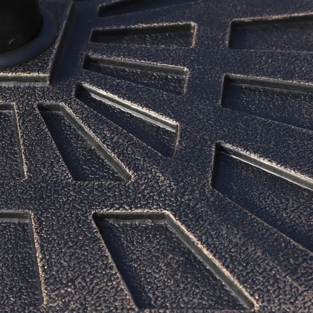 Stojak na parasole Outsunny 15 kg uchwyt na parasol do żywicy syntetycznej Ø38 mm Ø48 mm