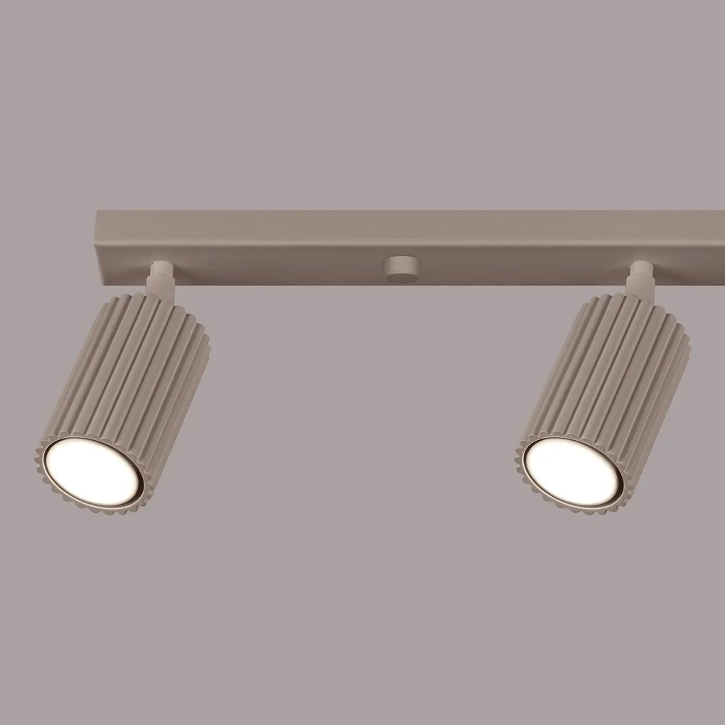 Listwa oświetleniowa 4-punktowa KARBON 4L taupe ryflowana SOLLUX  LIGHTING