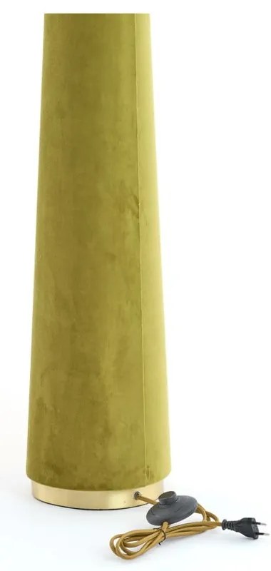 Zielona lampa stojąca z tekstylnym kloszem (wysokość 168 cm) Devia – Light &amp; Living