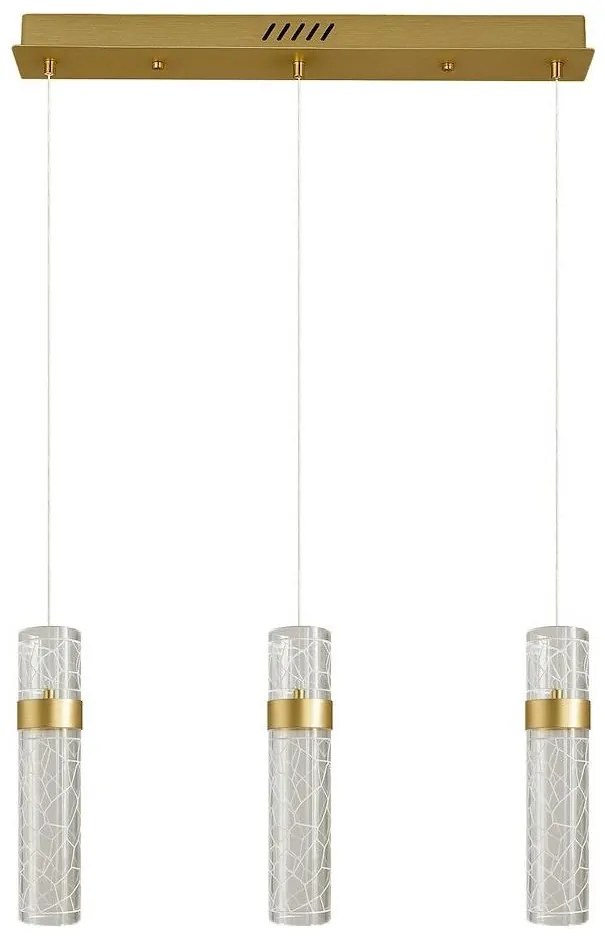 Lampa wisząca LED na lince LAGOS LED/24W/230V złota