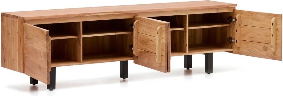 Szafka pod TV z litego drewna akacjowego w naturalnym kolorze 200x58x40 cm Uxue – Kave Home