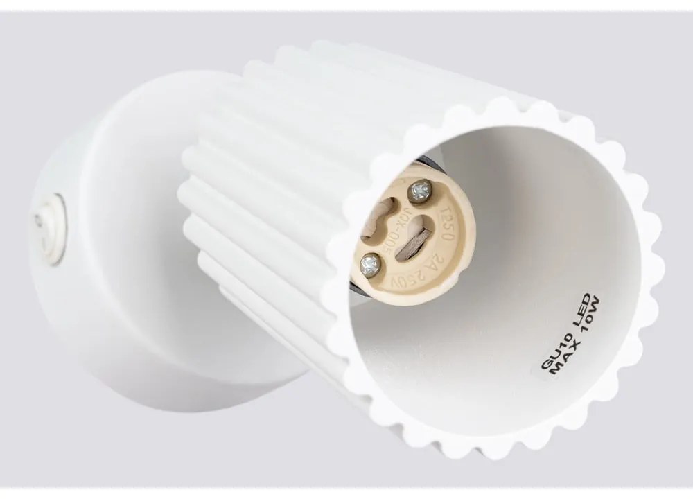 Biała lampa punktowa 8x16 cm Gleam – Sollux