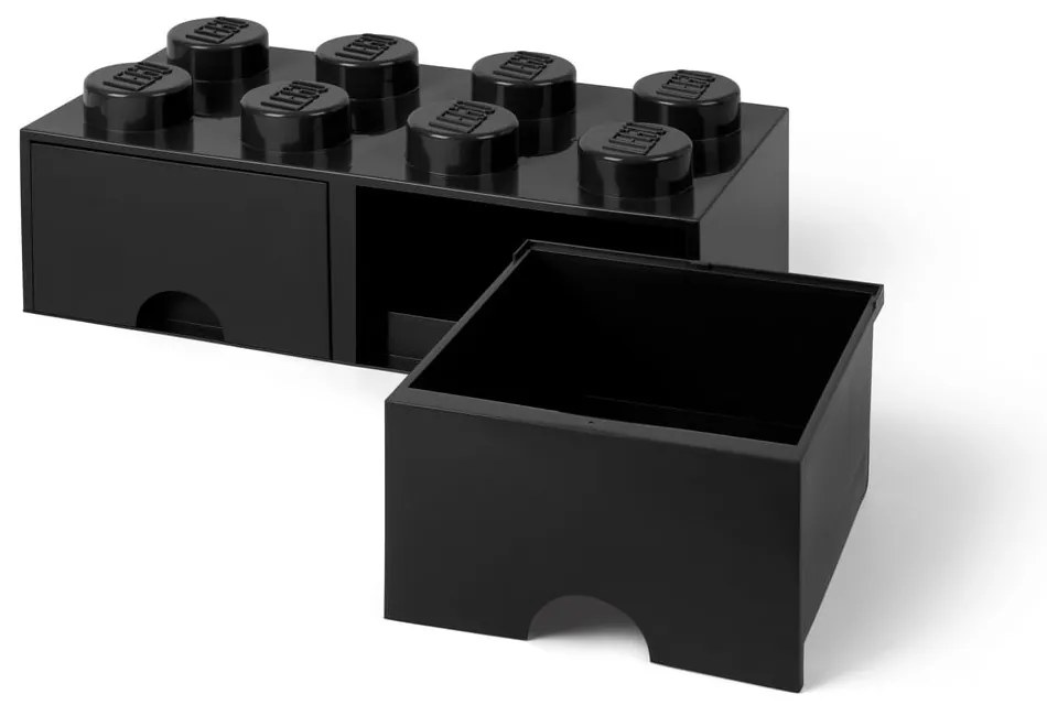Czarny pojemnik z 2 szufladkami LEGO®