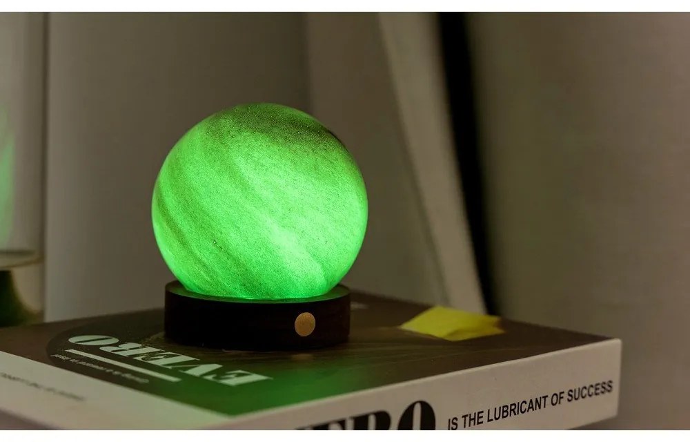 Lampa stołowa LED w ciemnym naturalnym kolorze ze szklanym kloszem (wysokość 9 cm) Sand Storm – Gingko