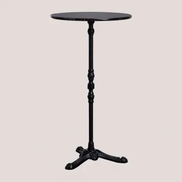 Wysoki Stół Barowy Z Marmuru Roma Czarny Marmur Marquina & Redondo & Czarny - Sklum