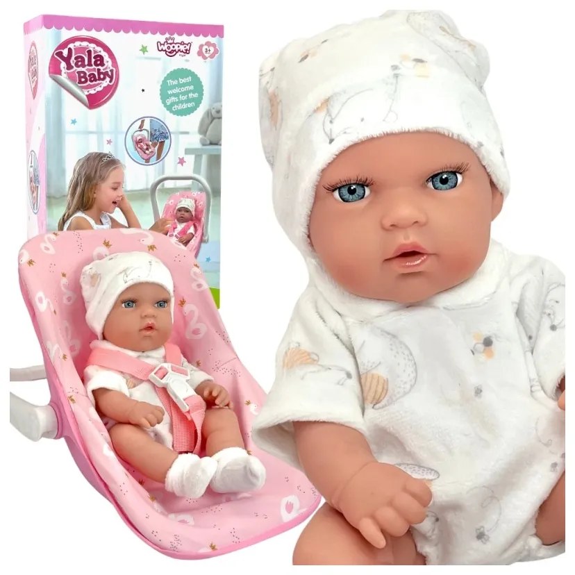 Woopie royal zestaw lalka bobas 30,5 cm + nosidełko różowe