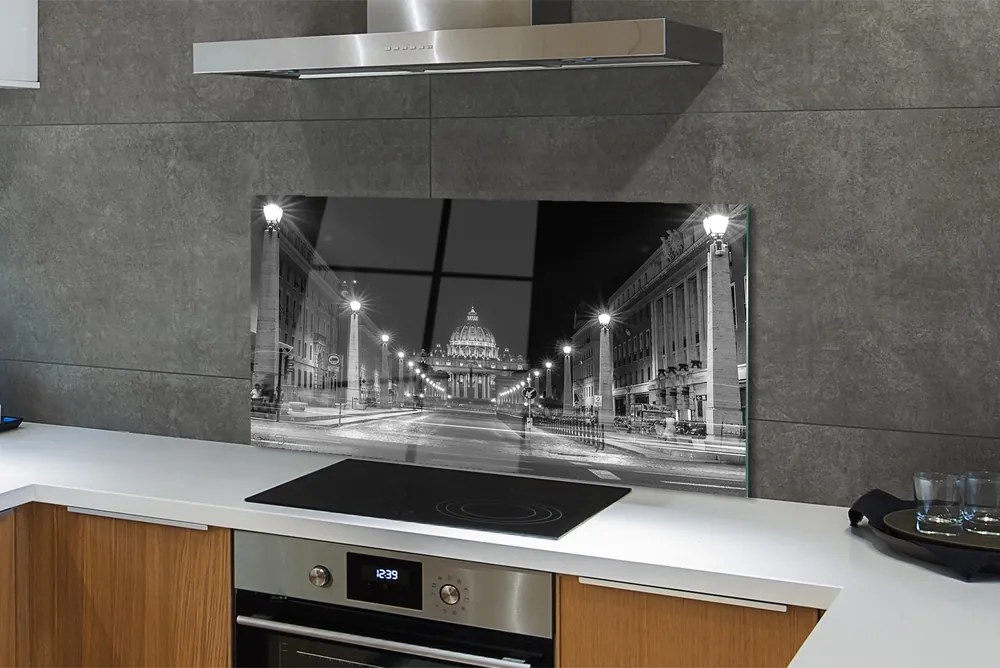 Szkło do Kuchni na Ścianę Droga do Zabytkowej Kaplicy