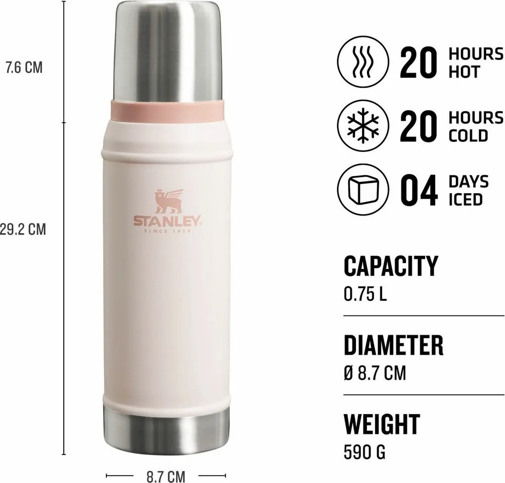 Stanley Termos Legendary Classic 750 ml Rose Quartz, 0,75 l