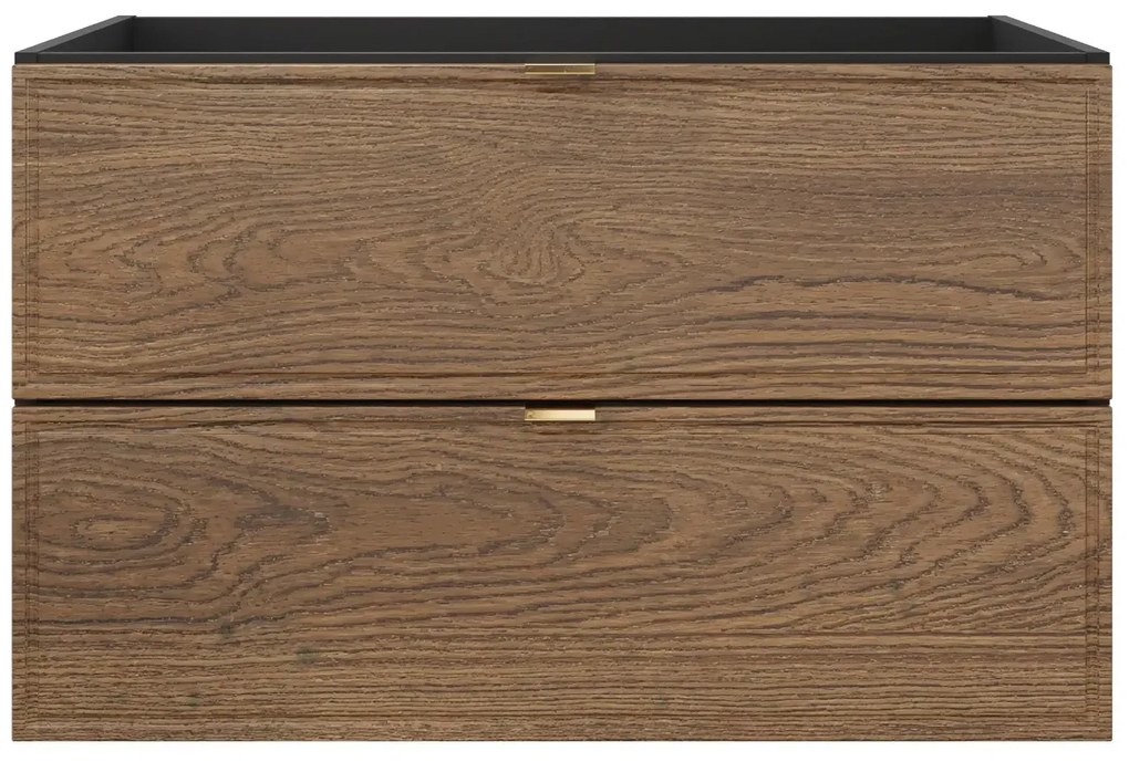 Szafka pod umywalkę nablatową TALIA CASELLA 2S 80cm dąb casella/czarny mat z blatem COMAD