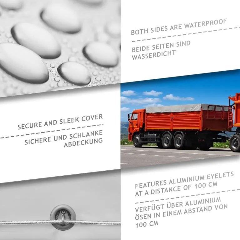 Plandeka 4x5 m biała, wodoodporna, 650g/m², UV, oczka