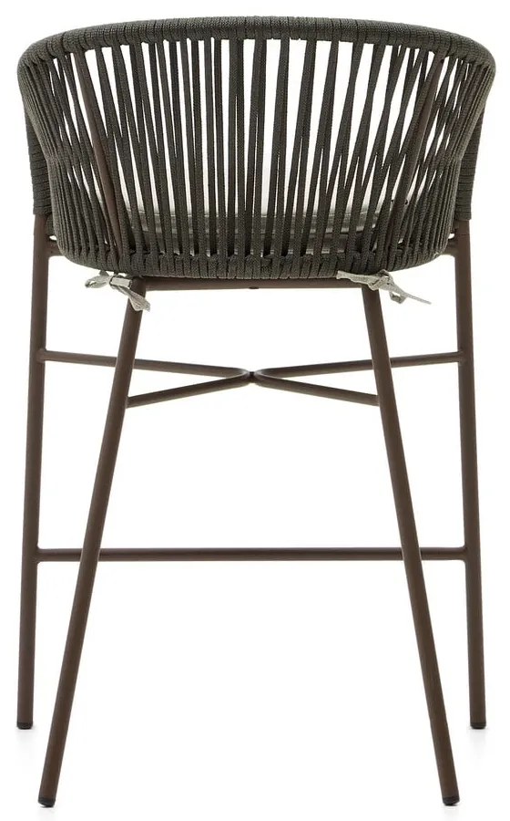 Zielony metalowy/tapicerowany hoker ogrodowy Yanet – Kave Home