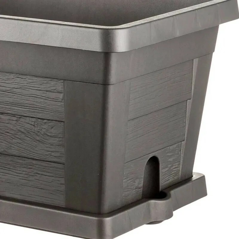 Bama Wielkogabarytowa skrzynka ogrodowa Legno antracyt, 60 x 30 x 25 cm, 60 cm
