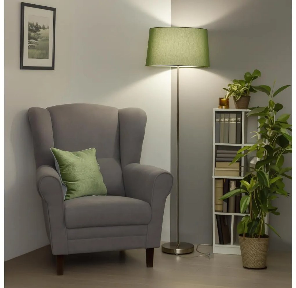 Brilagi - Lampa stojąca LED CERIA 1x E27/40W/230V Ø 45 cm zielona/matowy chrom
