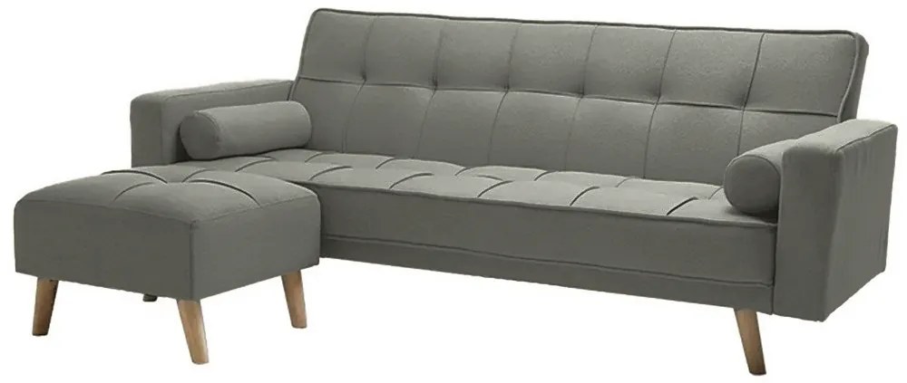 Rozkładana sofa oliwkowoszara NESTOR VELVET