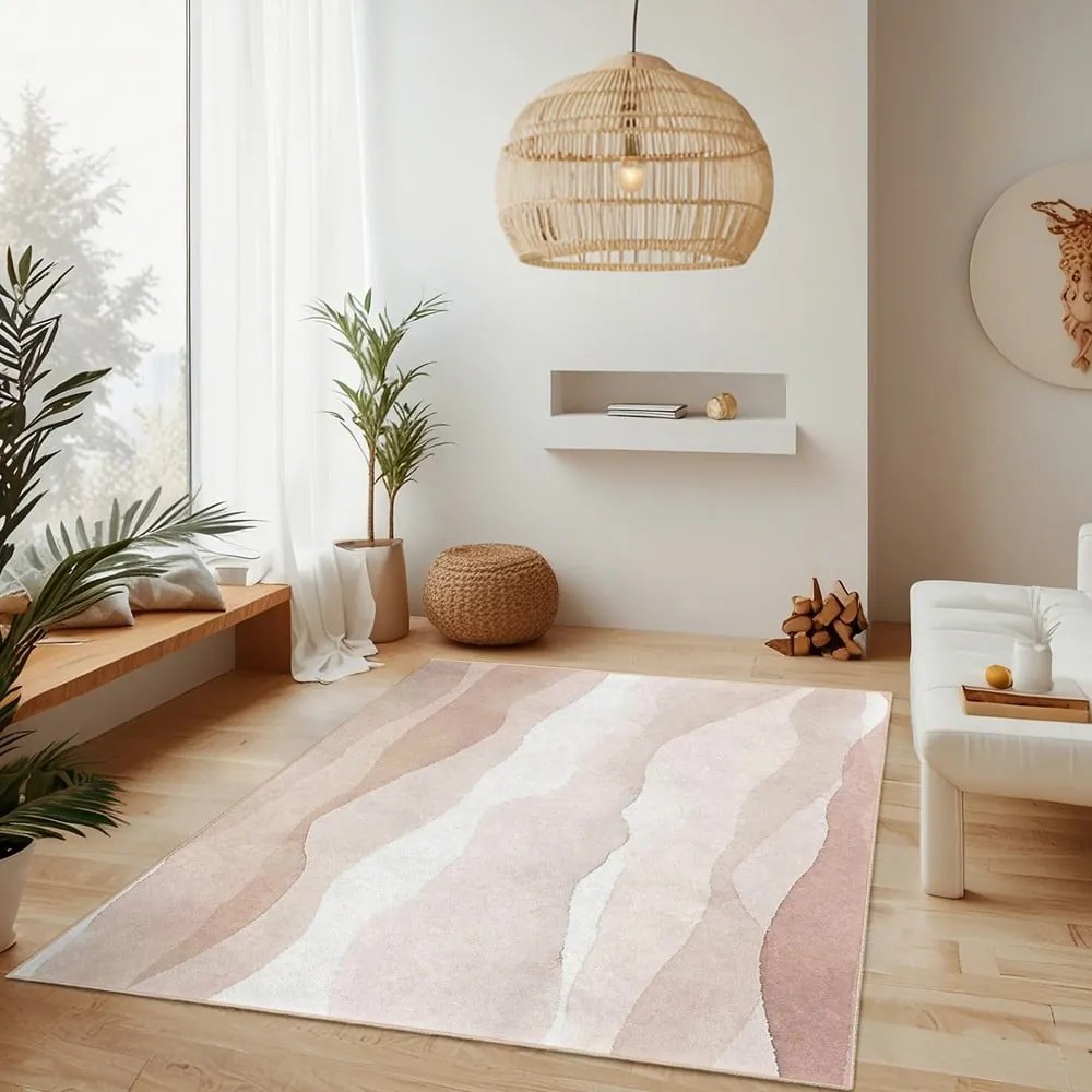 Kremowy dywan odpowiedni do prania 120x180 cm Komodo Beach – Mila Home
