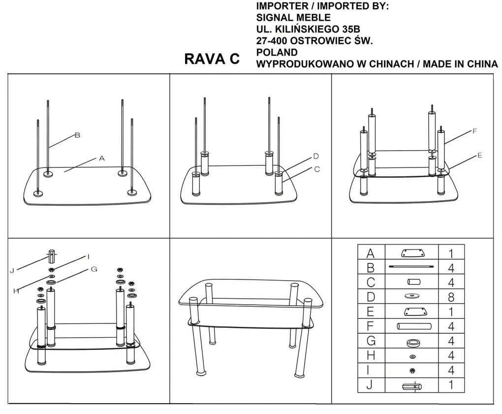 Ława RAVA C 100x60 SIGNAL