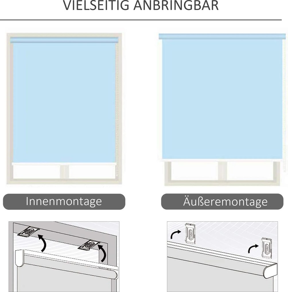 Outsunny Markiza Pionowa na Balkon, Markiza Pionowa, Ochrona przed Wiatrem, Rolka Boczna, Osłona, Ręczny Mechanizm Korbkowy, Polyester+Aluminium, Kremowy, 200 x 120 cm