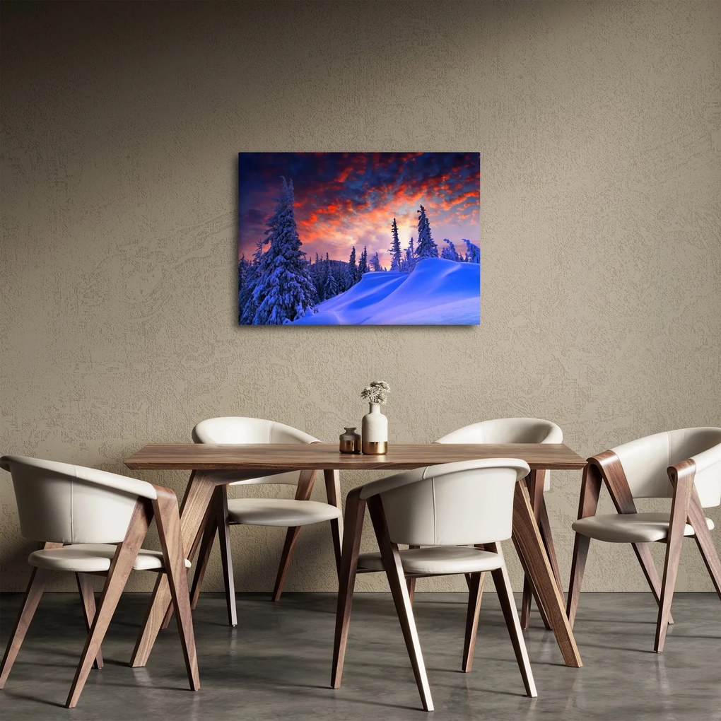 Obraz - Zimowy zmierzch (70x50 cm)