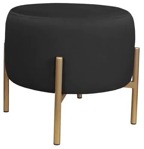 Pufa WILFRED MG VELVET czarna/złota ATOS