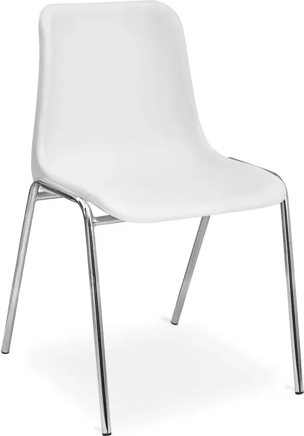 Białe chromowane krzesło konferencyjne Z5-P99
