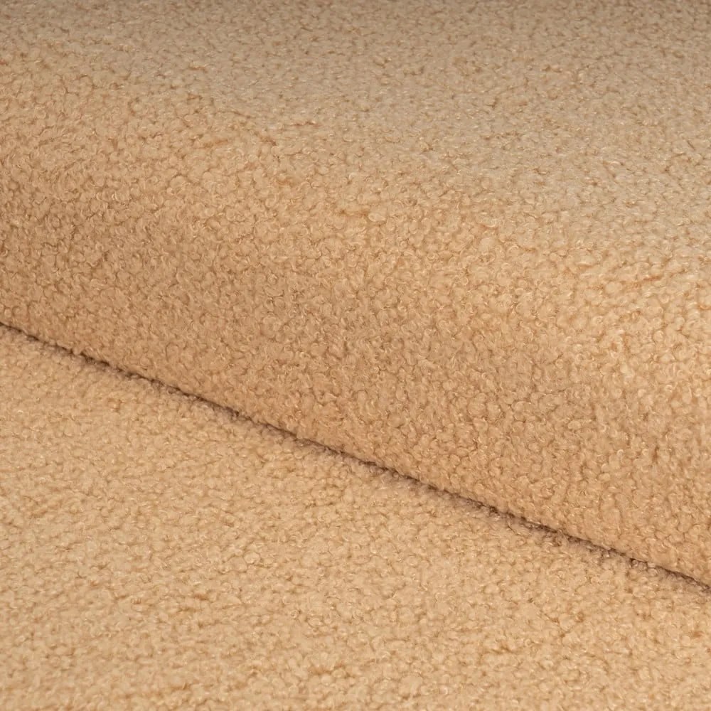 Jasnobrązowy puf z materiału bouclé Folding – Casa Selección