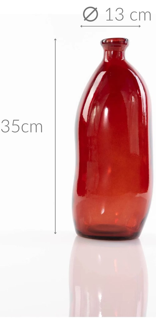 Wazon ze szkła z recyklingu ULY, 35 cm