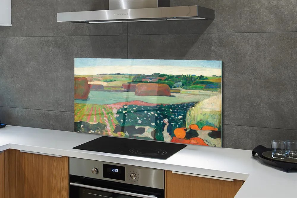 Panel nad Blat Kuchenny Stogi Siana w Bretanii - Gauguin