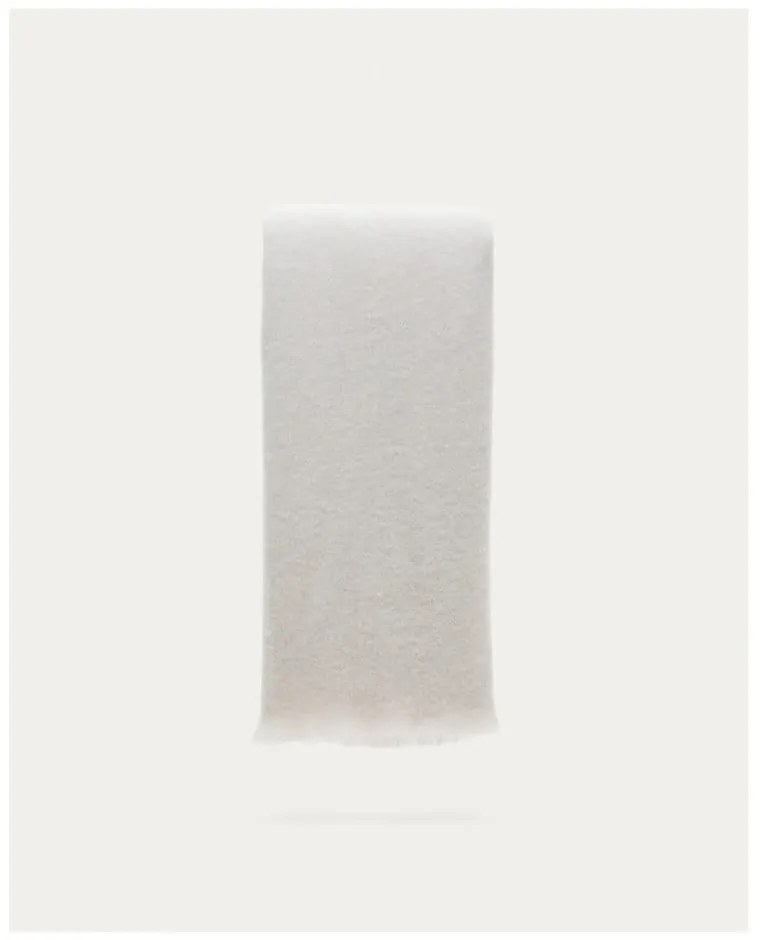 Kremowy koc z mieszanki wełny 130x170 cm Hura – Kave Home