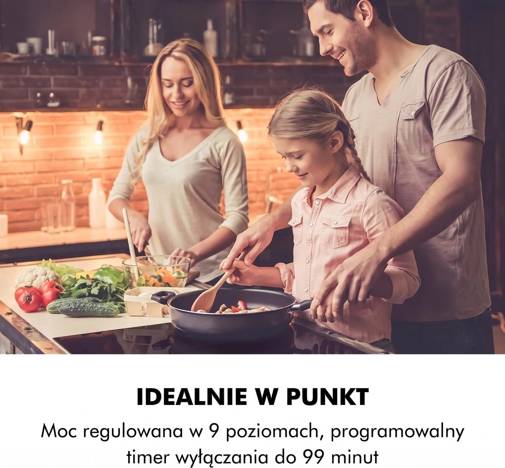 Klarstein Delicatessa 3Zone 60cm Płyta Indukcyjna 1StrefaFlex 3 Strefy Gotowania