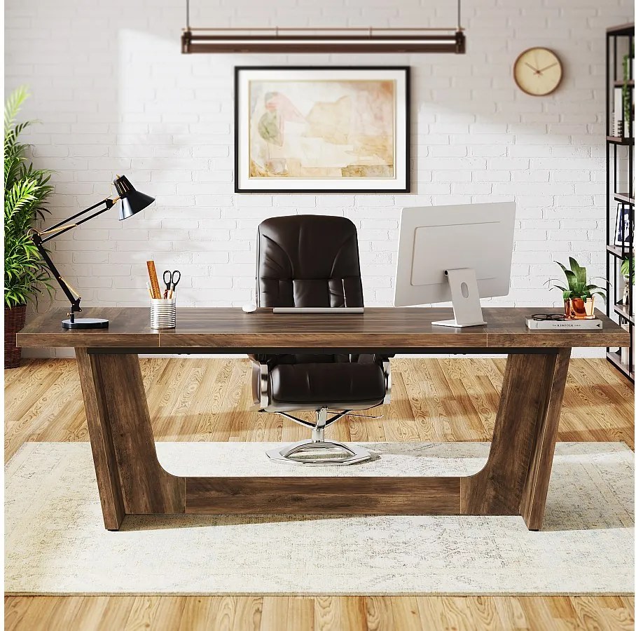 Biurko komputerowe, 180 x 79 x 75 cm Biurko na laptopa, stół do nauki, stolik na laptopa