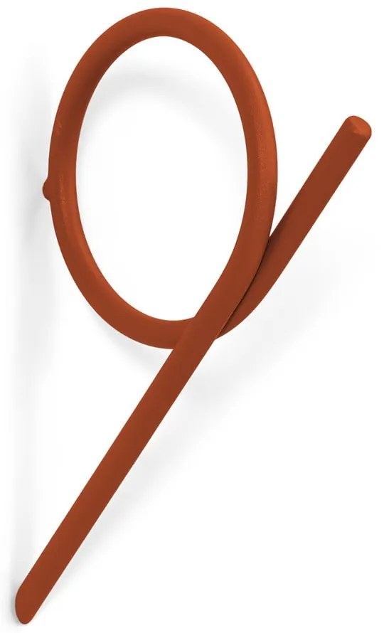 Ścienny stalowy haczyk w kolorze terakoty Tuba M – Spinder Design