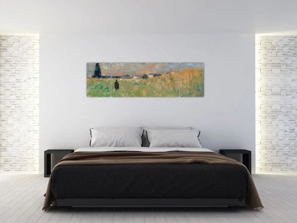 Obraz - Georges Seurat, A Summer Landscape, reprodukcje (170x50 cm)