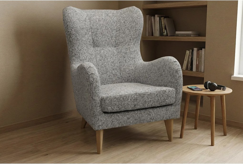 Elegancki fotel Roland z profilowanym siedziskiem i oparciem