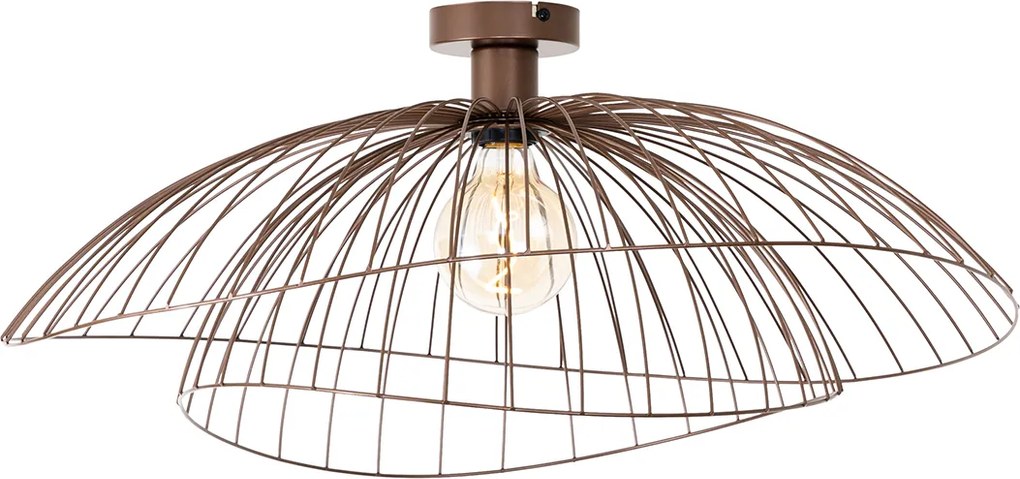 Designerska lampa sufitowa brązowa 45 cm - Pua